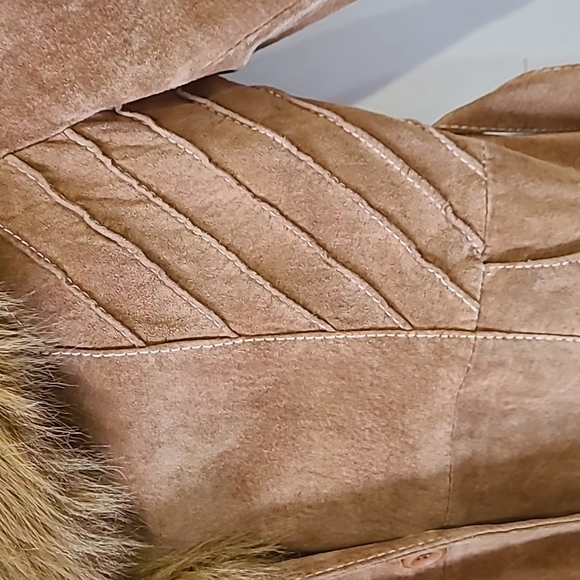 Leather jacket, faux fur, Arden B, Large - Picture 6 of 17